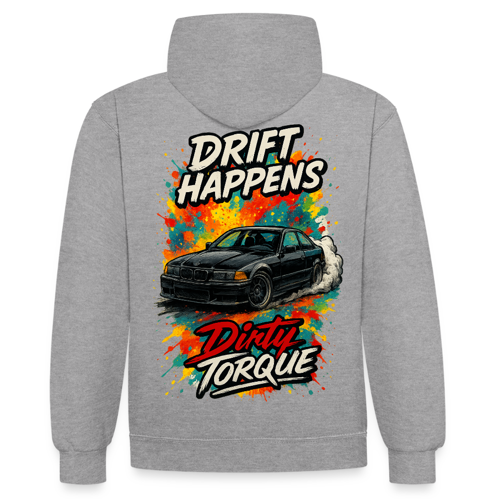 DirtyTorque E36 Drift  Premium Hoodie Unisex - Grau meliert/Navy