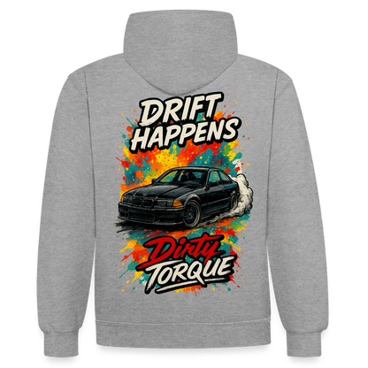 DirtyTorque E36 Drift  Premium Hoodie Unisex - Grau meliert/Navy