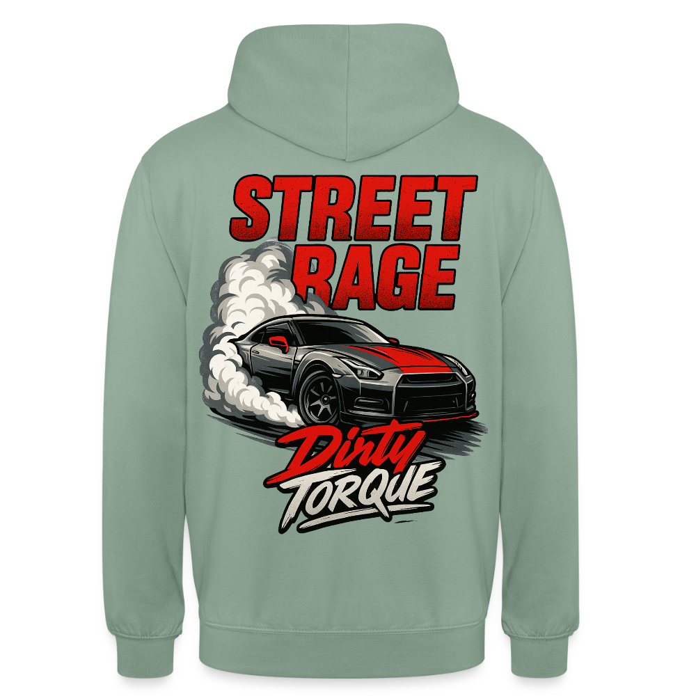 DirtyTorque Street Rage Hoodie Unisex - Graugrün