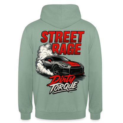 DirtyTorque Street Rage Hoodie Unisex - Graugrün