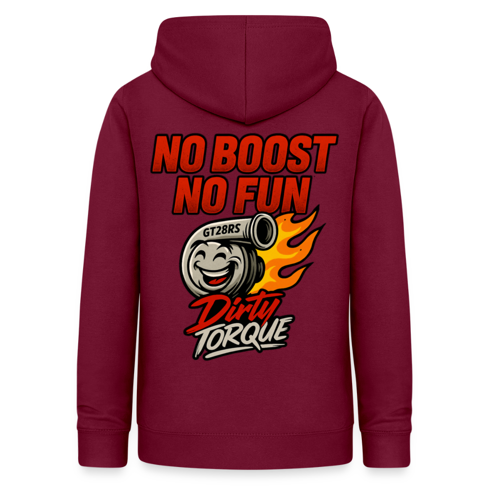 DirtyTorque No Boost No Fun Hoodie Women - Bordeaux