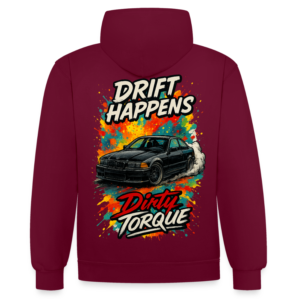 DirtyTorque E36 Drift  Premium Hoodie Unisex - Weinrot/Anthrazit