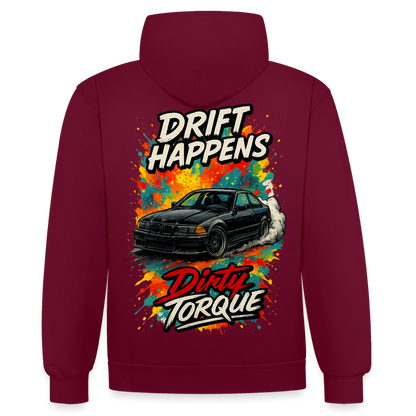 DirtyTorque E36 Drift  Premium Hoodie Unisex - Weinrot/Anthrazit