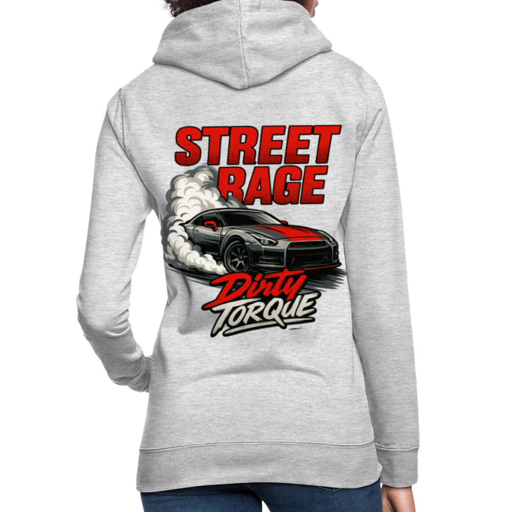 DirtyTorque Street Rage Hoodie Women - Hellgrau meliert