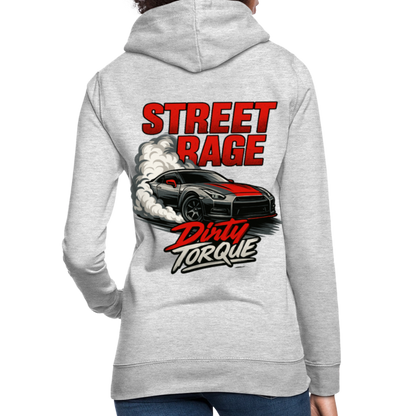 DirtyTorque Street Rage Hoodie Women - Hellgrau meliert