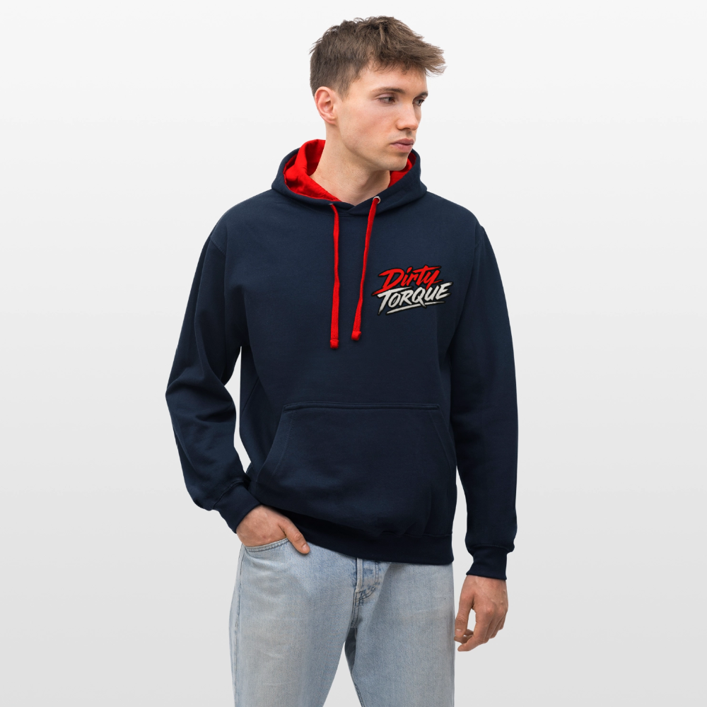 DirtyTorque Eat Sleep Drift  Premium Hoodie Unisex - Navy/Rot