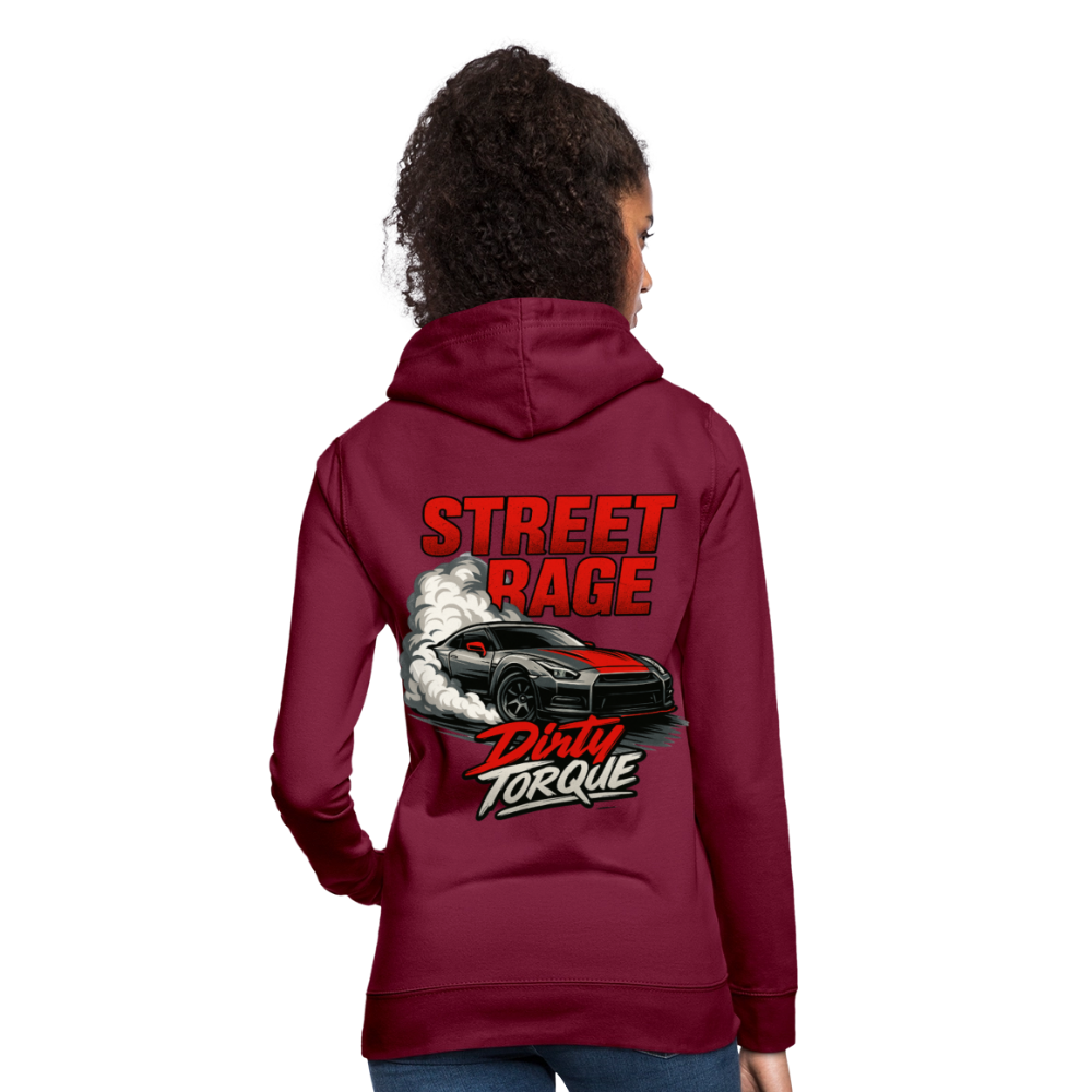 DirtyTorque Street Rage Hoodie Women - Bordeaux