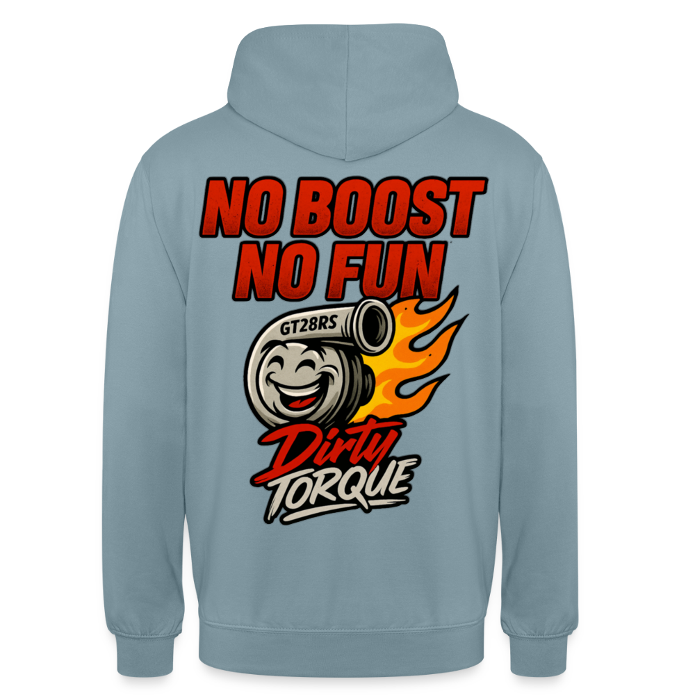 DirtyTorque No Boost No Fun Hoodie Unisex - Nebelblau