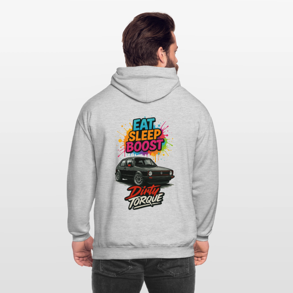 DirtyTorque Eat Sleep Boost Hoodie Unisex - Hellgrau meliert
