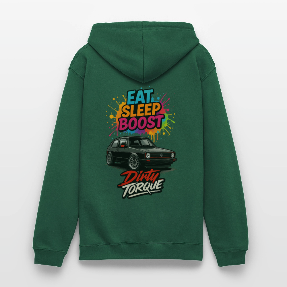 DirtyTorque Eat Sleep Boost Hoodie Unisex - Flaschengrün