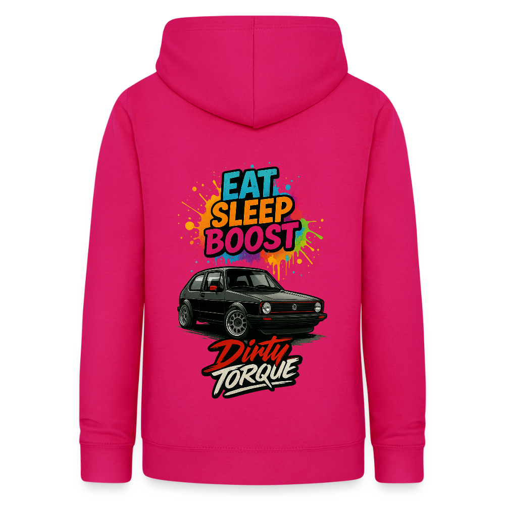 DirtyTorque Eat Sleep Boost Frauen Hoodie - dunkles Pink