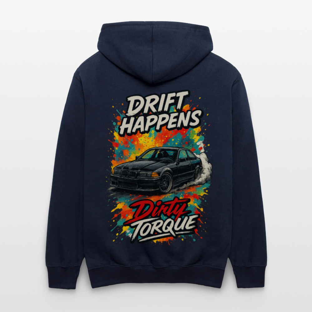 DirtyTorque E36 Drift  Premium Hoodie Unisex - Navy/Grau meliert