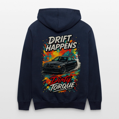 DirtyTorque E36 Drift  Premium Hoodie Unisex - Navy/Grau meliert