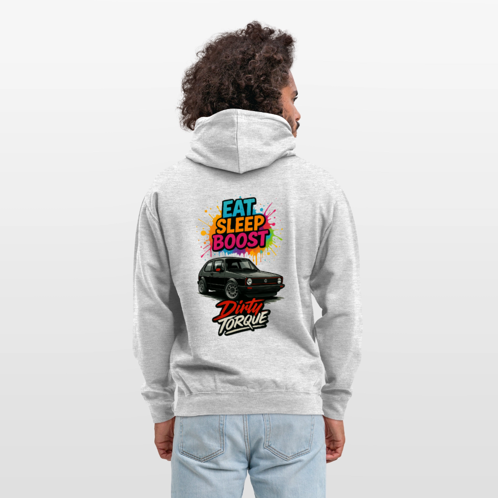 DirtyTorque Eat Sleep Boost Hoodie Unisex - Hellgrau meliert