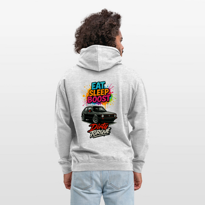 DirtyTorque Eat Sleep Boost Hoodie Unisex - Hellgrau meliert