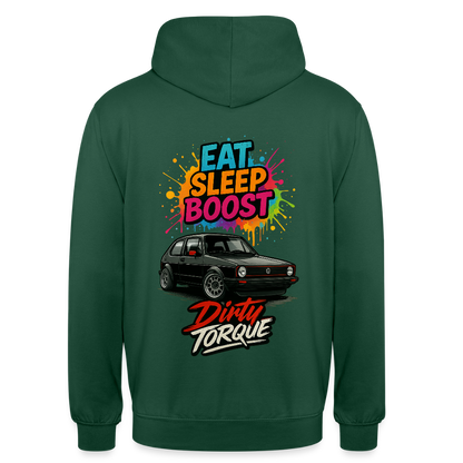 DirtyTorque Eat Sleep Boost Hoodie Unisex - Flaschengrün