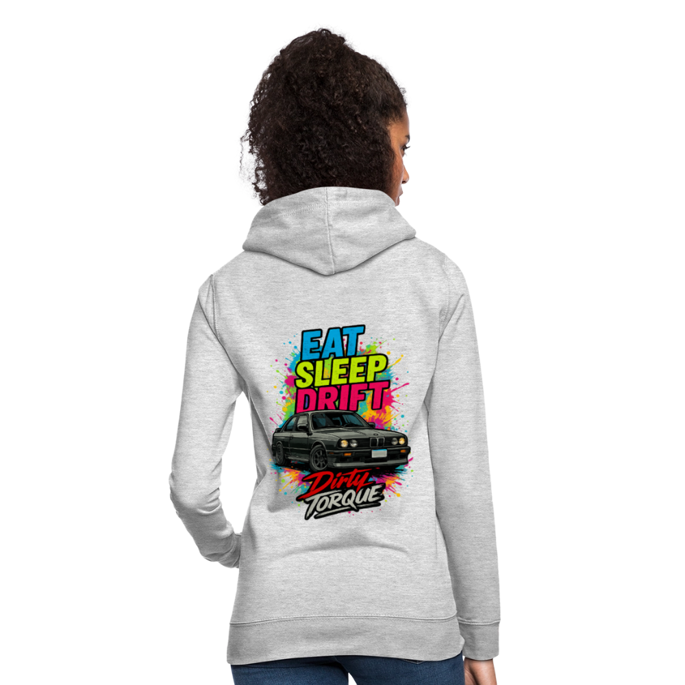 DirtyTorque Eat Sleep Drift Hoodie Women - Hellgrau meliert