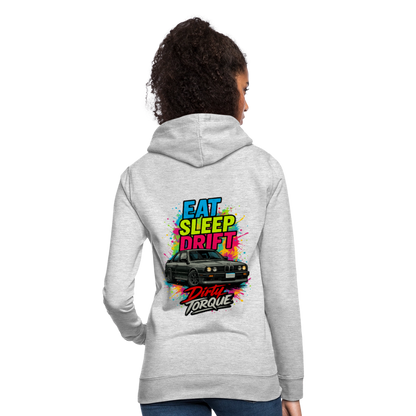 DirtyTorque Eat Sleep Drift Hoodie Women - Hellgrau meliert