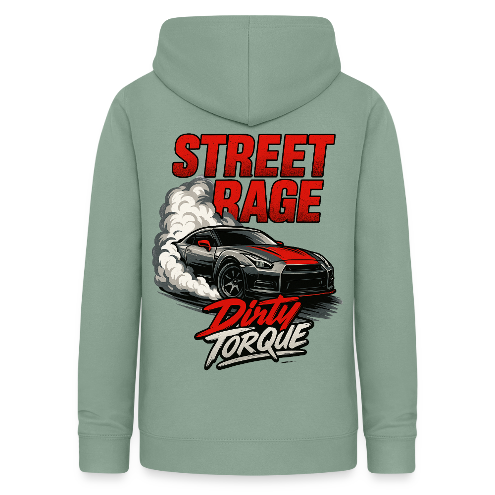 DirtyTorque Street Rage Hoodie Women - Graugrün