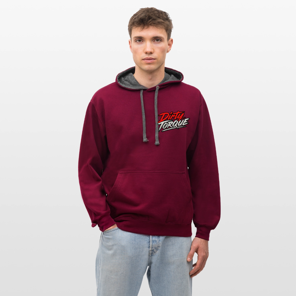 DirtyTorque Eat Sleep Drift  Premium Hoodie Unisex - Weinrot/Anthrazit