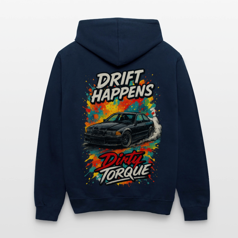 DirtyTorque E36 Drift  Premium Hoodie Unisex - Navy/Rot