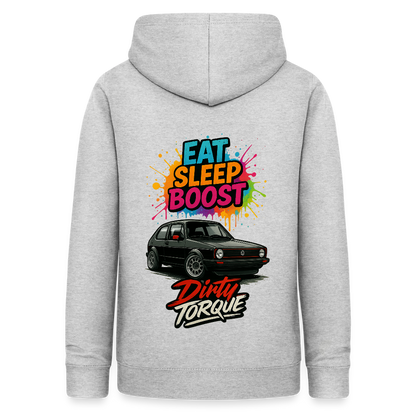 DirtyTorque Eat Sleep Boost Frauen Hoodie - Hellgrau meliert