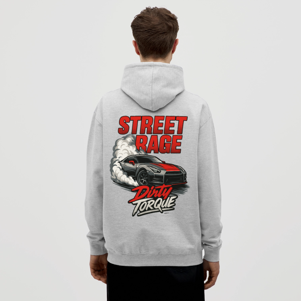 DirtyTorque Street Rage Hoodie Unisex - Hellgrau meliert