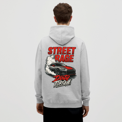 DirtyTorque Street Rage Hoodie Unisex - Hellgrau meliert