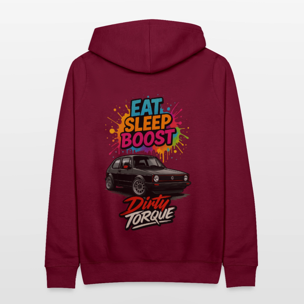 DirtyTorque Eat Sleep Boost Frauen Hoodie - Bordeaux