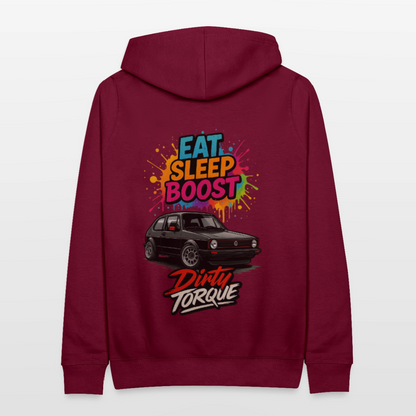 DirtyTorque Eat Sleep Boost Frauen Hoodie - Bordeaux