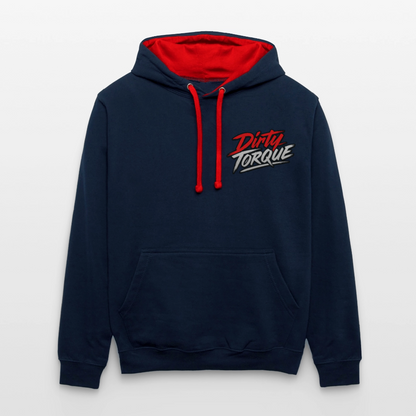 DirtyTorque E36 Drift  Premium Hoodie Unisex - Navy/Rot