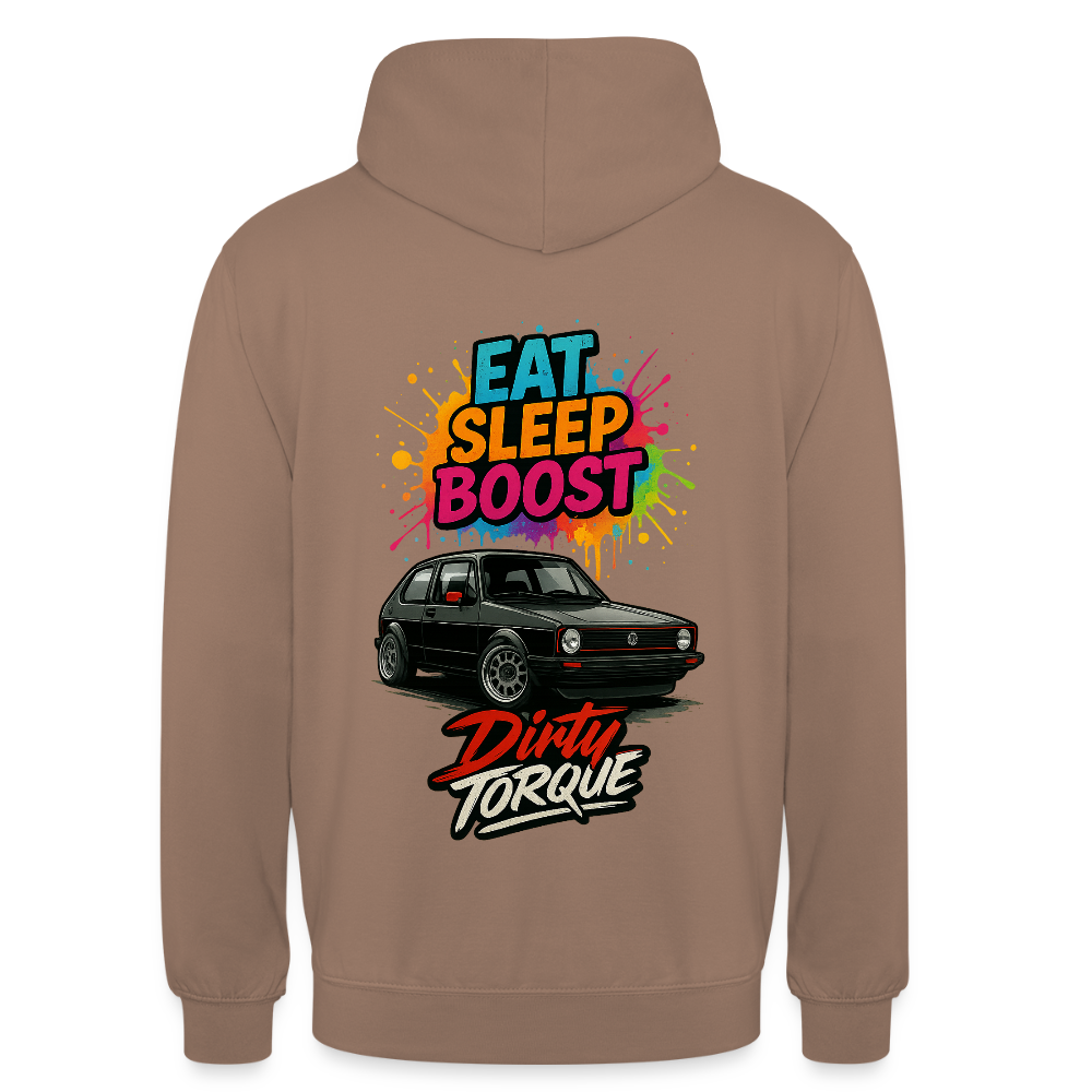DirtyTorque Eat Sleep Boost Hoodie Unisex - Mokka