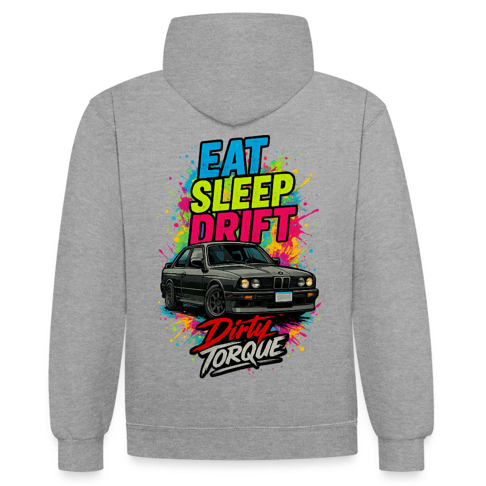 DirtyTorque Eat Sleep Drift  Premium Hoodie Unisex - Grau meliert/Navy
