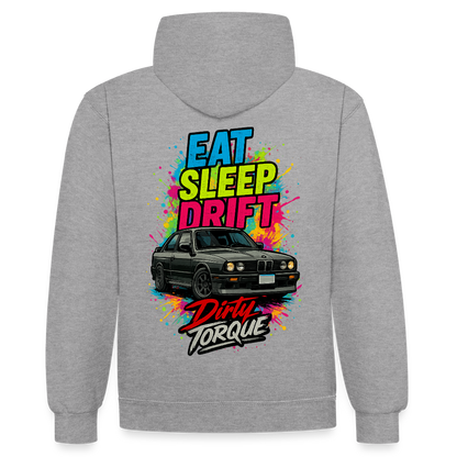 DirtyTorque Eat Sleep Drift  Premium Hoodie Unisex - Grau meliert/Navy