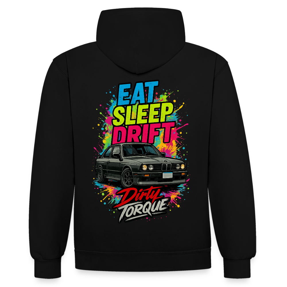 DirtyTorque Eat Sleep Drift  Premium Hoodie Unisex - Schwarz/Rot