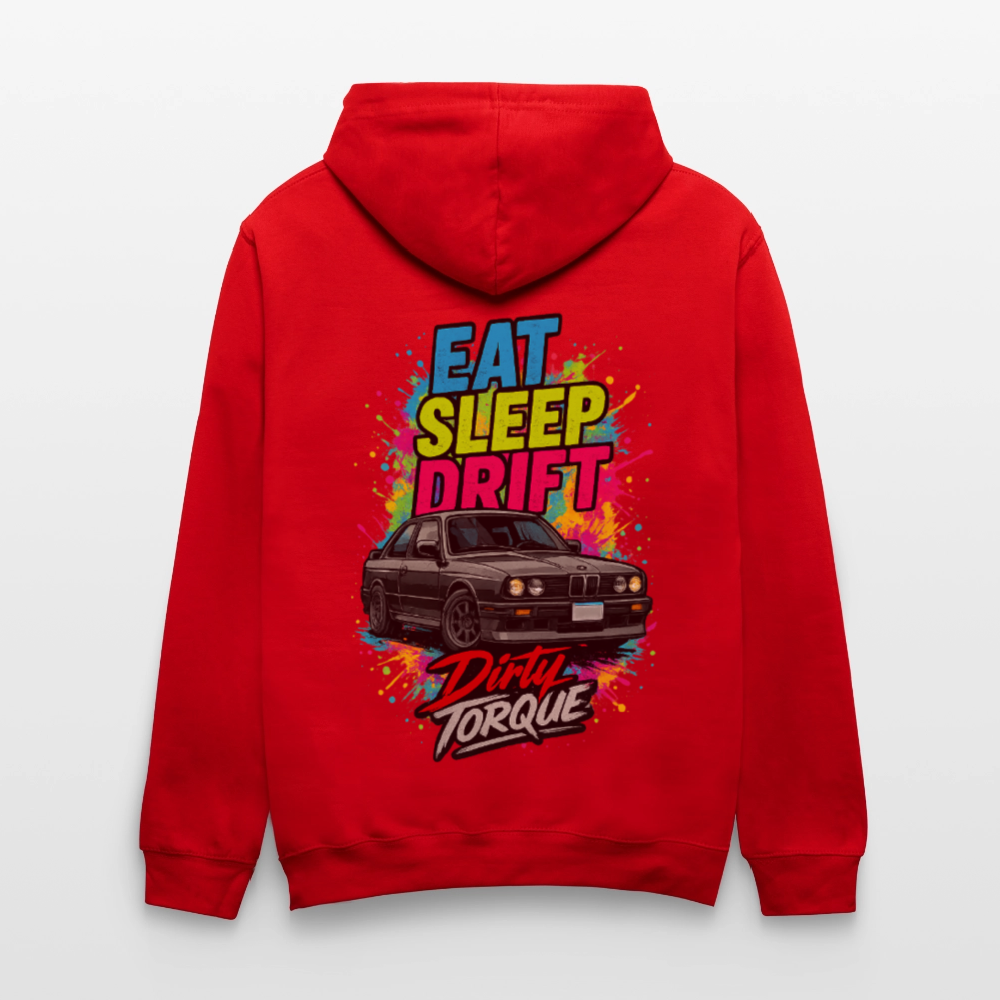 DirtyTorque Eat Sleep Drift  Premium Hoodie Unisex - Rot/Weiß