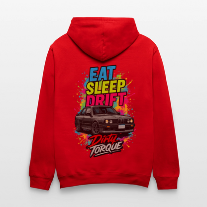 DirtyTorque Eat Sleep Drift  Premium Hoodie Unisex - Rot/Weiß