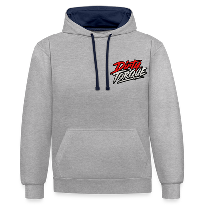 DirtyTorque Daily  Premium Hoodie Unisex - Grau meliert/Navy