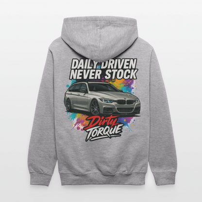 DirtyTorque Daily  Premium Hoodie Unisex - Grau meliert/Navy