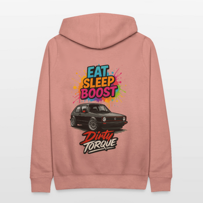 DirtyTorque Eat Sleep Boost Frauen Hoodie - Altrosa