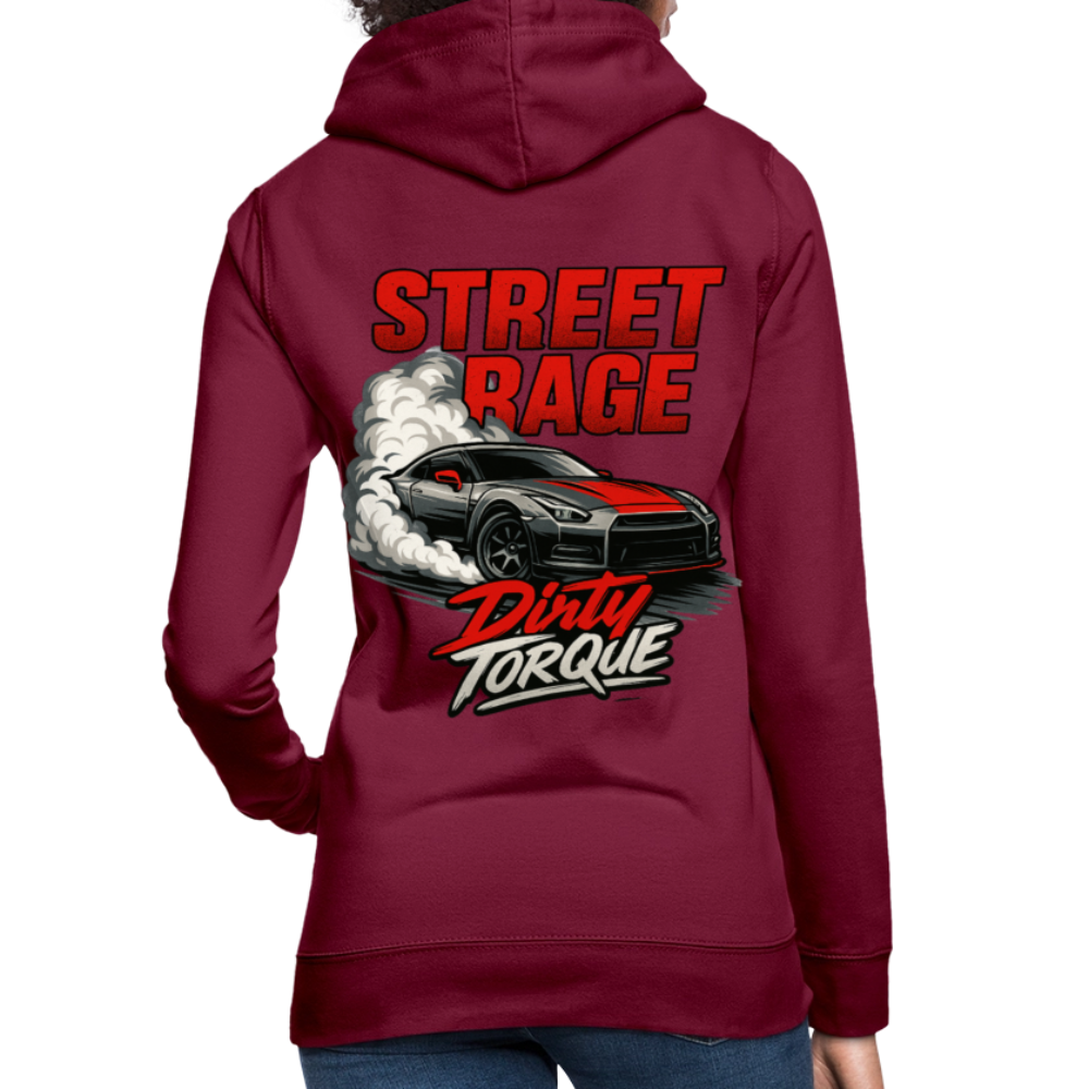 DirtyTorque Street Rage Hoodie Women - Bordeaux