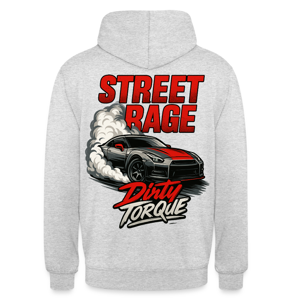 DirtyTorque Street Rage Hoodie Unisex - Hellgrau meliert
