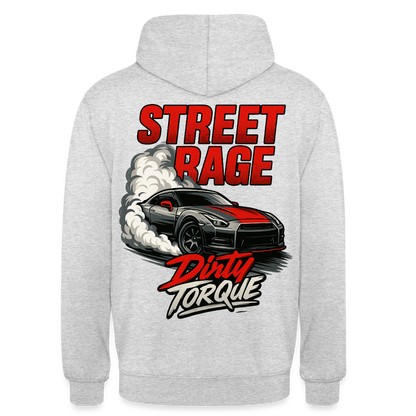 DirtyTorque Street Rage Hoodie Unisex - Hellgrau meliert