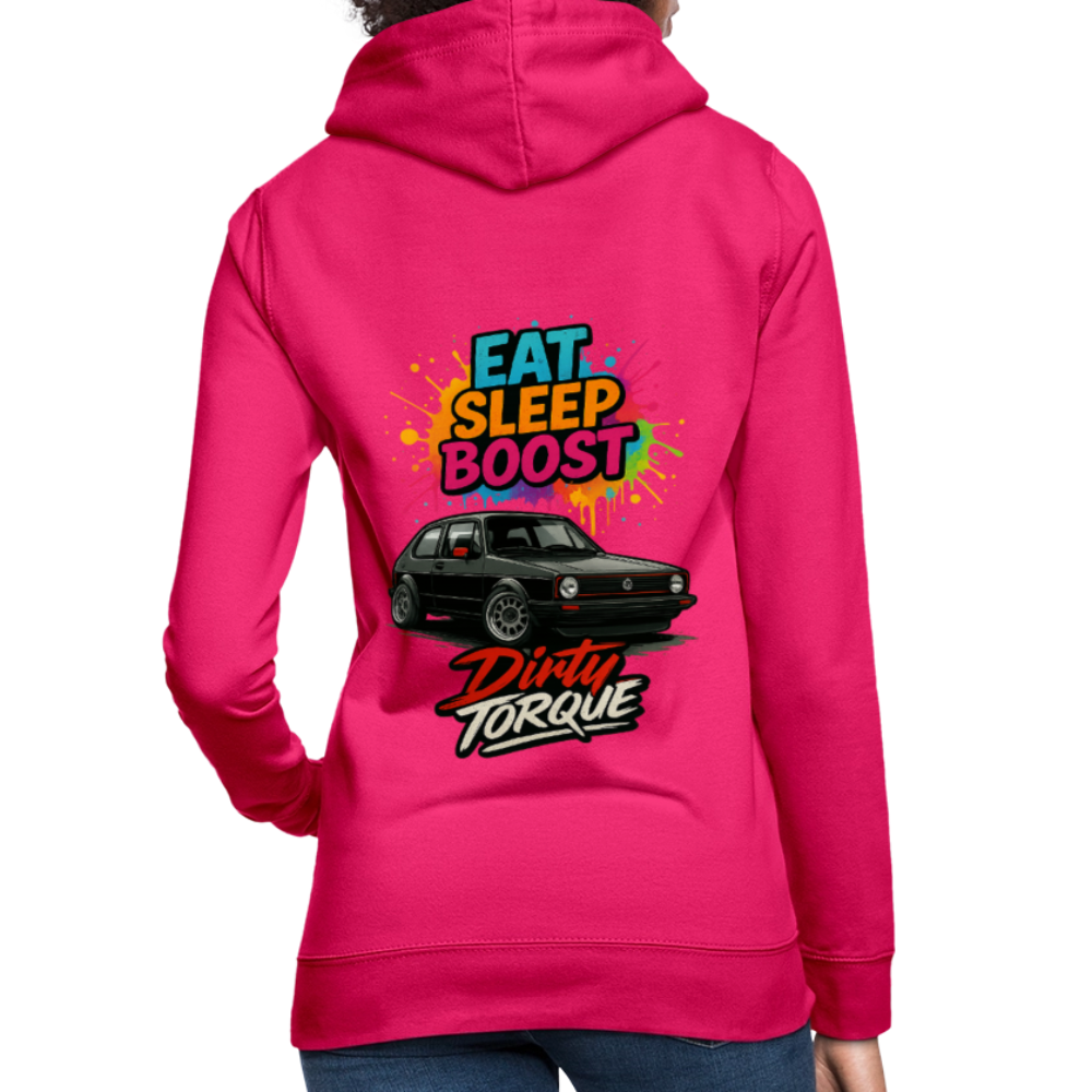 DirtyTorque Eat Sleep Boost Frauen Hoodie - dunkles Pink
