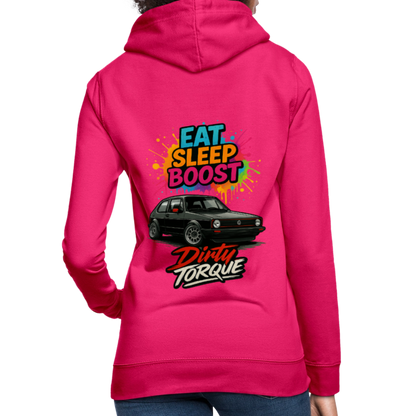 DirtyTorque Eat Sleep Boost Frauen Hoodie - dunkles Pink