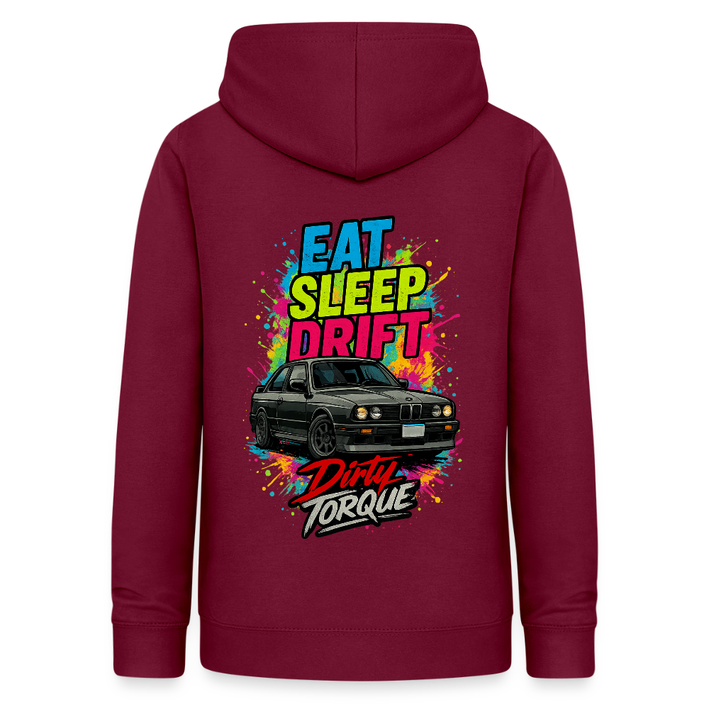 DirtyTorque Eat Sleep Drift Hoodie Women - Bordeaux
