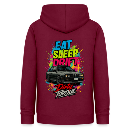 DirtyTorque Eat Sleep Drift Hoodie Women - Bordeaux