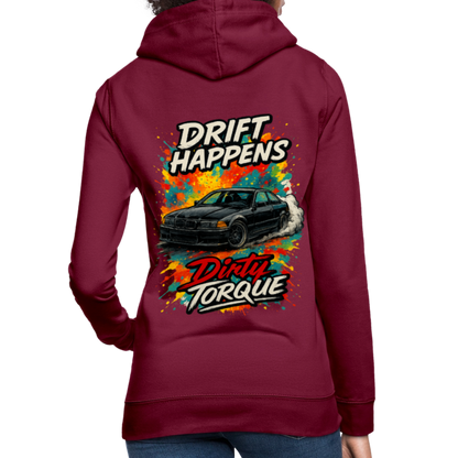 DirtyTorque E36 Drift Frauen Hoodie - Bordeaux