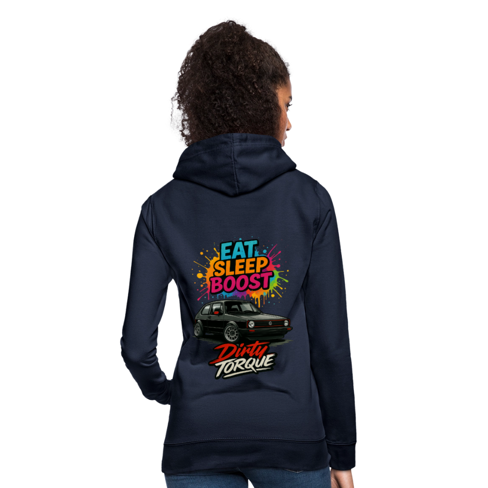 DirtyTorque Eat Sleep Boost Frauen Hoodie - Navy