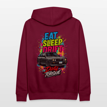 DirtyTorque Eat Sleep Drift Hoodie Women - Bordeaux